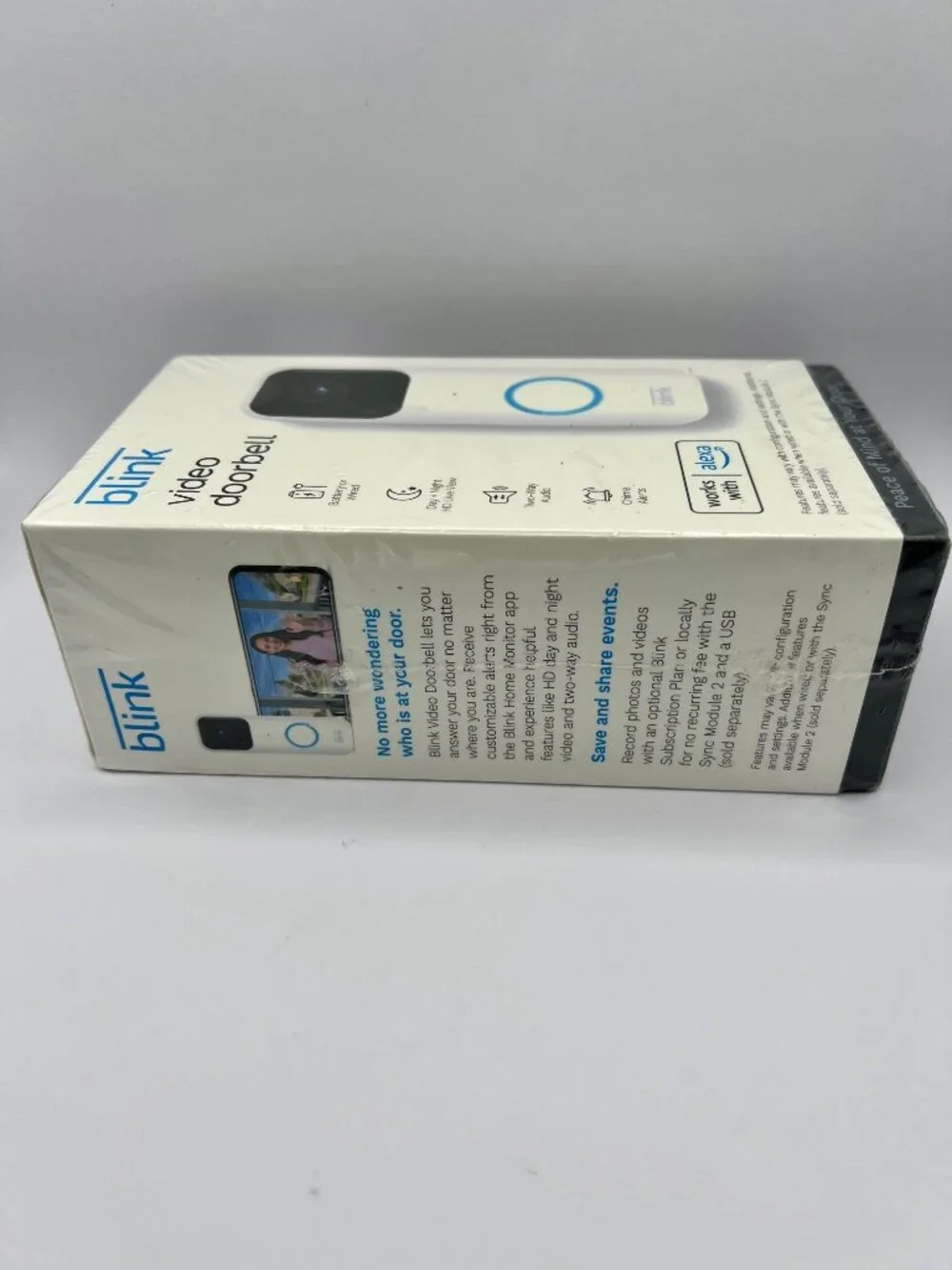 NEW Blink Video Doorbell White HD Smart WiFi Battery or Wired Works w/ Alexa